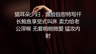 猫耳朵少妇，露脸自慰特写仟长鲍鱼享受式叫床 卖力给老公深喉 无套啪啪做爱 猛攻内射