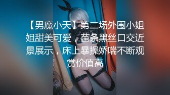 【男魔小天】第二场外围小姐姐甜美可爱，苗条黑丝口交近景展示，床上暴操娇喘不断观赏价值高